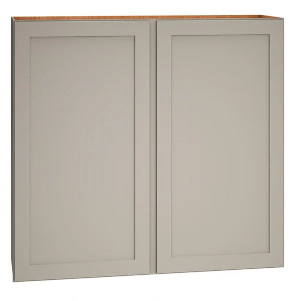 Diamond Express Jamestown 42-in W x 39-in H x 12-in D Cloud Gray Wall Fully Assembled Plywood Cabinet (Recessed Panel Shaker Door Style)