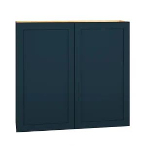 Diamond Express Jamestown 42-in W x 39-in H x 12-in D Regatta Blue Wall Fully Assembled Plywood Cabinet (Recessed Panel Shaker Door Style)
