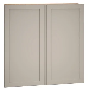 Diamond Express Jamestown 42-in W x 42-in H x 12-in D Cloud Gray Wall Fully Assembled Plywood Cabinet (Recessed Panel Shaker Door Style)