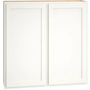 Diamond Express Jamestown 42-in W x 42-in H x 12-in D White Partial Overlay Wall Fully Assembled Plywood Cabinet (Recessed Panel Shaker Door Style)