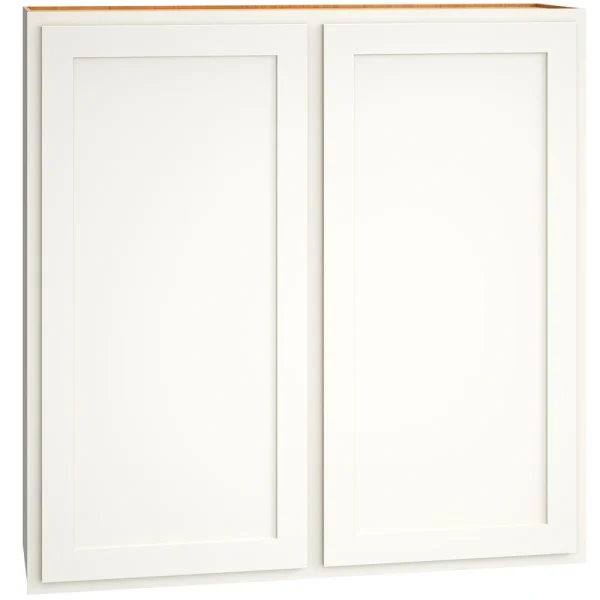 Diamond Express Jamestown 42-in W x 42-in H x 12-in D White Partial Overlay Wall Fully Assembled Plywood Cabinet (Recessed Panel Shaker Door Style)