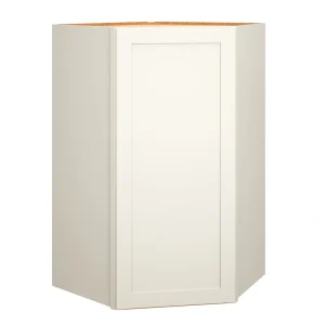 Diamond Express Jamestown 42-in W x 42-in H x 24-in D White Diagonal Corner Wall Fully Assembled Plywood Cabinet (Recessed Panel Shaker Style)