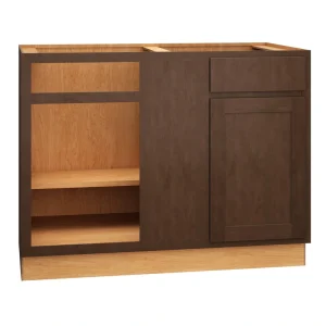 Diamond Express Jamestown 48-in W x 34.5-in H x 24-in D Thatch Partial Overlay Blind 1-Drawer Corner Base Fully Assembled Plywood Cabinet (Recessed Panel Shaker Style)