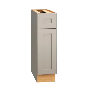 Diamond Express Jamestown 9-in W x 34.5-in H x 24-in D Cloud Gray 1-Drawer Base Fully Assembled Plywood Cabinet (Recessed Panel Shaker Style)