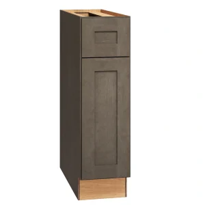 Diamond Express Jamestown 9-in W x 34.5-in H x 24-in D Colt Brown 1-Drawer Base Fully Assembled Plywood Cabinet (Recessed Panel Shaker Style)