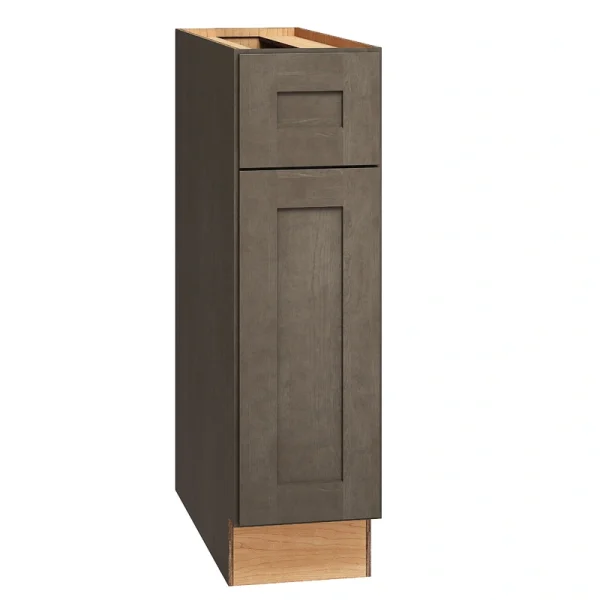 Diamond Express Jamestown 9-in W x 34.5-in H x 24-in D Colt Brown 1-Drawer Base Fully Assembled Plywood Cabinet (Recessed Panel Shaker Style)