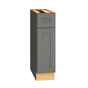 Diamond Express Jamestown 9-in W x 34.5-in H x 24-in D Moonstone Gray 1-Drawer Base Fully Assembled Plywood Cabinet (Recessed Panel Square Style)