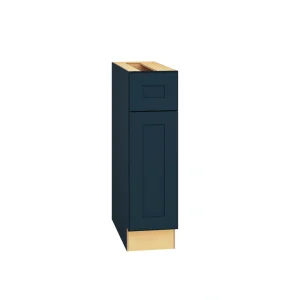 Diamond Express Jamestown 9-in W x 34.5-in H x 24-in D Regatta Blue 1-Drawer Base Fully Assembled Plywood Cabinet (Recessed Panel Square Style)