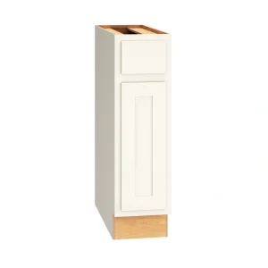 Diamond Express Jamestown 9-in W x 34.5-in H x 24-in D White Partial Overlay 1-Drawer Base Fully Assembled Plywood Cabinet (Recessed Panel Shaker Style)