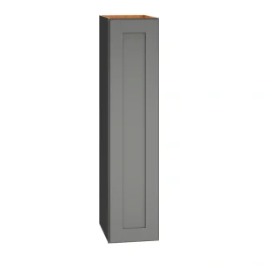 Diamond Express Jamestown 9-in W x 39-in H x 12-in D Moonstone Gray Wall Fully Assembled Plywood Cabinet (Recessed Panel Shaker Door Style)