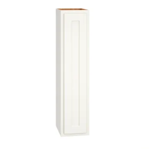 Diamond Express Jamestown 9-in W x 39-in H x 12-in D White Partial Overlay Wall Fully Assembled Plywood Cabinet (Recessed Panel Shaker Door Style)