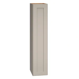 Diamond Express Jamestown 9-in W x 42-in H x 12-in D Cloud Gray Wall Fully Assembled Plywood Cabinet (Recessed Panel Shaker Door Style)