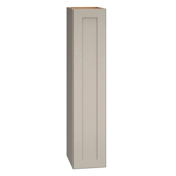 Diamond Express Jamestown 9-in W x 42-in H x 12-in D Cloud Gray Wall Fully Assembled Plywood Cabinet (Recessed Panel Shaker Door Style)