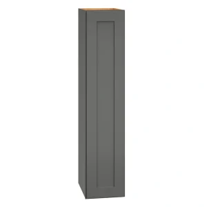 Diamond Express Jamestown 9-in W x 42-in H x 12-in D Moonstone Gray Wall Fully Assembled Plywood Cabinet (Recessed Panel Shaker Door Style)