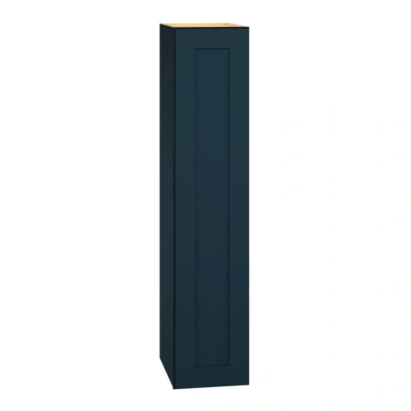 Diamond Express Jamestown 9-in W x 42-in H x 12-in D Regatta Blue Wall Fully Assembled Plywood Cabinet (Recessed Panel Shaker Door Style)