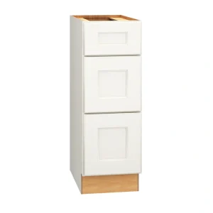 Diamond Express Macaulay 12-in W x 34.5-in H x 21-in D White 3-Drawer Wood Wall-mount Cabinet Banks