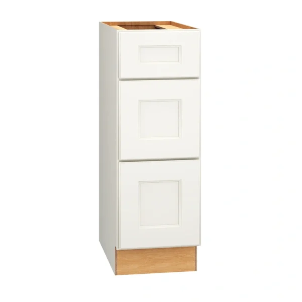 Diamond Express Macaulay 12-in W x 34.5-in H x 21-in D White 3-Drawer Wood Wall-mount Cabinet Banks