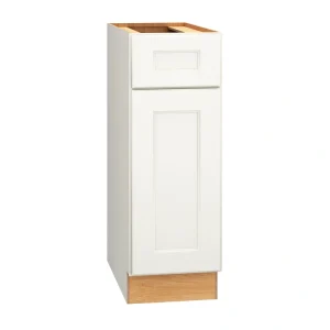 Diamond Express Macaulay 12-in W x 34.5-in H x 24-in D White 1-Drawer Base Fully Assembled Plywood Cabinet (Recessed Panel Square Style)
