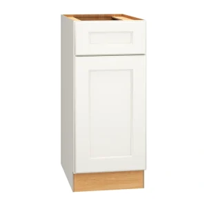 Diamond Express Macaulay 15-in W x 34.5-in H x 24-in D White 1-Drawer Base Fully Assembled Plywood Cabinet (Recessed Panel Square Style)