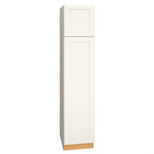 Diamond Express Macaulay 18-in W x 84-in H x 24-in D White Pantry Fully Assembled Plywood Cabinet (Recessed Panel Square Door Style)