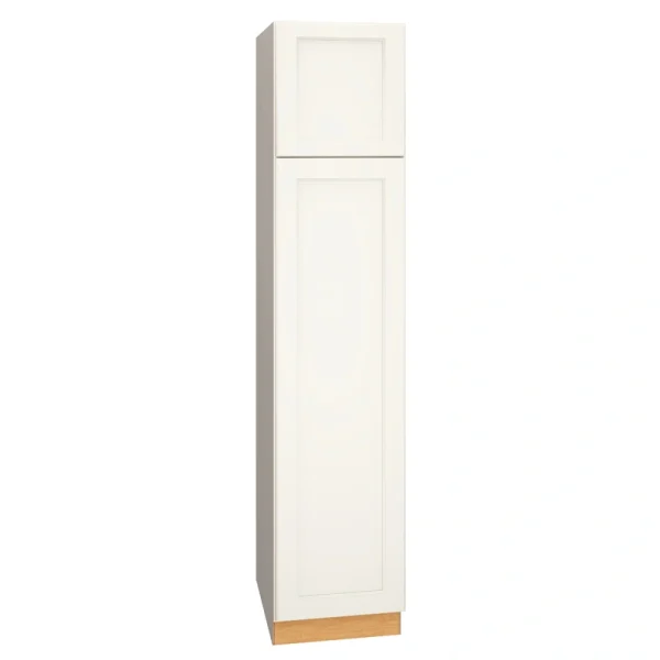 Diamond Express Macaulay 18-in W x 84-in H x 24-in D White Pantry Fully Assembled Plywood Cabinet (Recessed Panel Square Door Style)