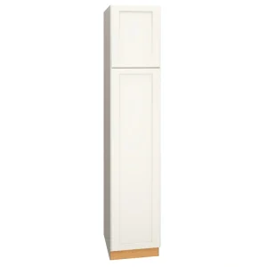 Diamond Express Macaulay 18-in W x 90-in H x 24-in D White Pantry Fully Assembled Plywood Cabinet (Recessed Panel Square Door Style)