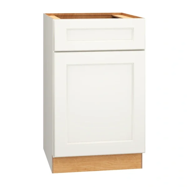Diamond Express Macaulay 21-in W x 34.5-in H x 24-in D White 1-Drawer Base Fully Assembled Plywood Cabinet (Recessed Panel Square Style)