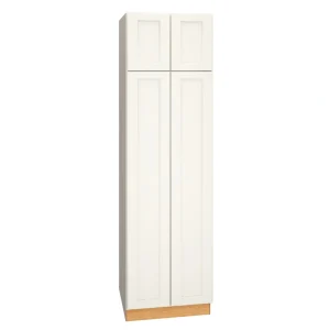 Diamond Express Macaulay 24-in W x 84-in H x 24-in D White Pantry Fully Assembled Plywood Cabinet (Recessed Panel Square Door Style)