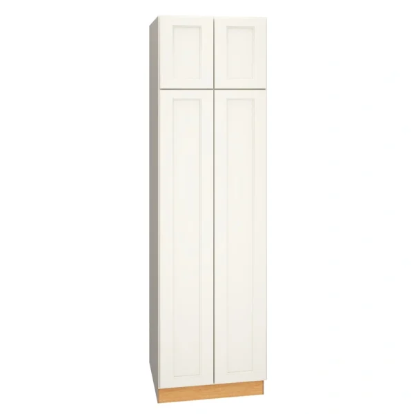 Diamond Express Macaulay 24-in W x 84-in H x 24-in D White Pantry Fully Assembled Plywood Cabinet (Recessed Panel Square Door Style)