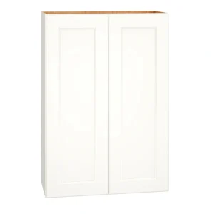 Diamond Express Macaulay 27-in W x 39-in H x 12-in D White Wall Fully Assembled Plywood Cabinet (Recessed Panel Square Door Style)