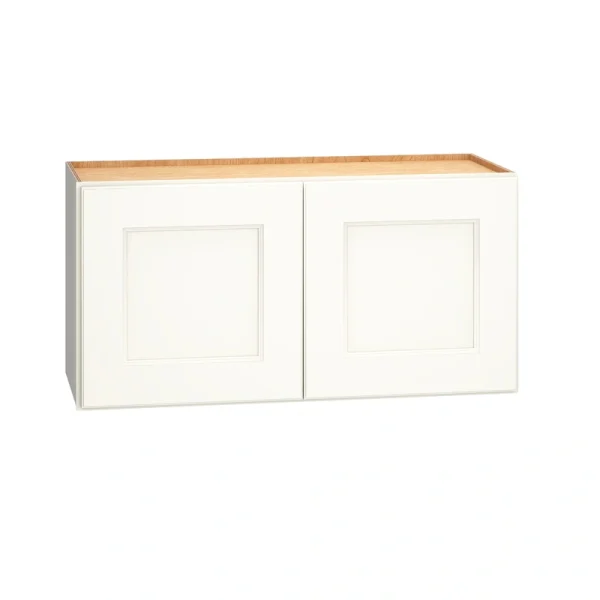 Diamond Express Macaulay 30-in W x 15-in H x 12-in D White Wall Fully Assembled Plywood Cabinet (Recessed Panel Square Door Style)