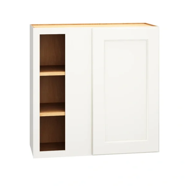 Diamond Express Macaulay 30-in W x 30-in H x 12-in D White Blind Corner Wall Fully Assembled Plywood Cabinet (Recessed Panel Square Style)