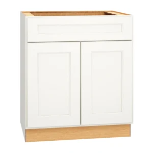 Diamond Express Macaulay 30-in W x 34.5-in H x 24-in D White 1-Drawer Base Fully Assembled Plywood Cabinet (Recessed Panel Square Style)