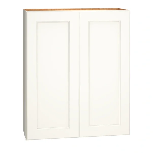 Diamond Express Macaulay 30-in W x 36-in H x 12-in D White Wall Fully Assembled Plywood Cabinet (Recessed Panel Square Door Style)