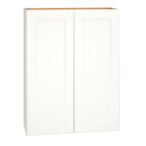 Diamond Express Macaulay 30-in W x 39-in H x 12-in D White Wall Fully Assembled Plywood Cabinet (Recessed Panel Square Door Style)