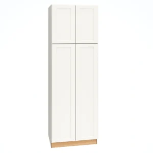 Diamond Express Macaulay 30-in W x 90-in H x 24-in D White Pantry Fully Assembled Plywood Cabinet (Recessed Panel Square Door Style)