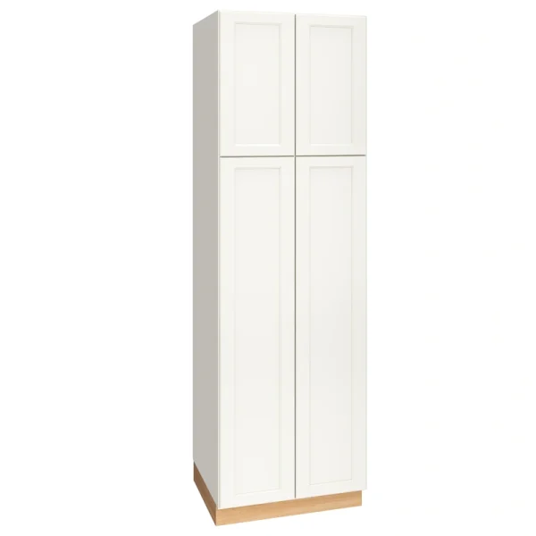 Diamond Express Macaulay 30-in W x 93-in H x 24-in D White Pantry Fully Assembled Plywood Cabinet (Recessed Panel Square Door Style)