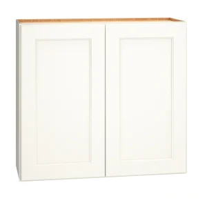 Diamond Express Macaulay 33-in W x 30-in H x 12-in D White Wall Fully Assembled Plywood Cabinet (Recessed Panel Square Door Style)