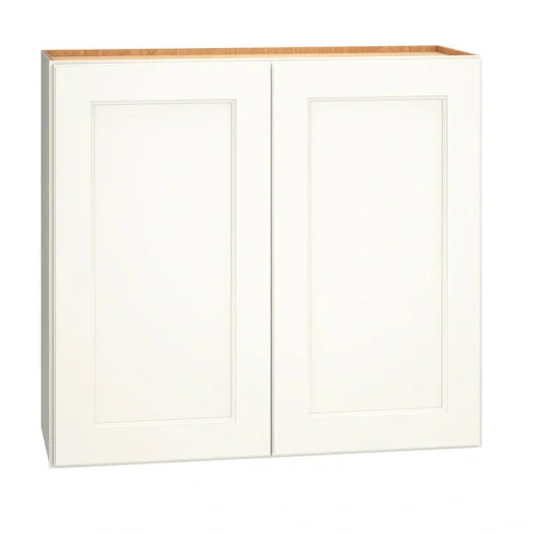 Diamond Express Macaulay 33-in W x 30-in H x 12-in D White Wall Fully Assembled Plywood Cabinet (Recessed Panel Square Door Style)