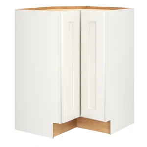 Diamond Express Macaulay 33-in W x 34.5-in H x 24-in D White L-shaped Corner Base Fully Assembled Plywood Cabinet (Recessed Panel Square Style)