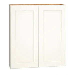 Diamond Express Macaulay 33-in W x 36-in H x 12-in D White Wall Fully Assembled Plywood Cabinet (Recessed Panel Square Door Style)
