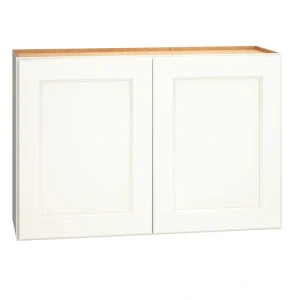 Diamond Express Macaulay 36-in W x 24-in H x 12-in D White Wall Fully Assembled Plywood Cabinet (Recessed Panel Square Door Style)
