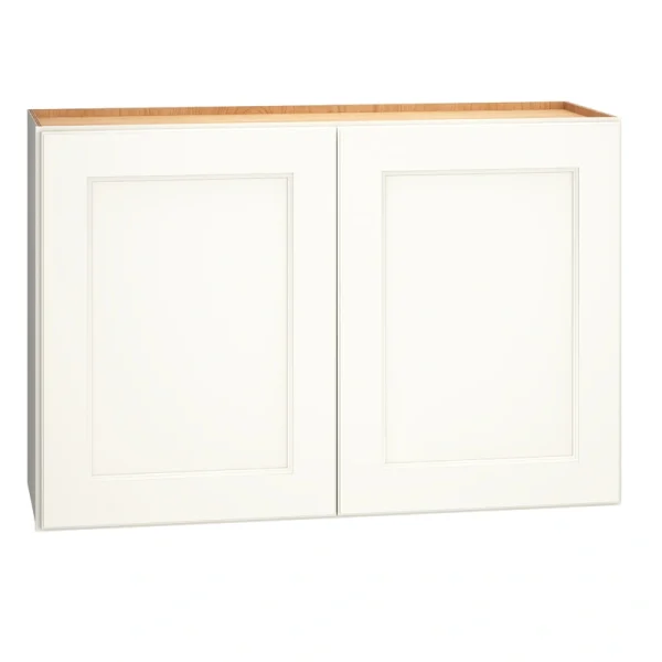Diamond Express Macaulay 36-in W x 24-in H x 12-in D White Wall Fully Assembled Plywood Cabinet (Recessed Panel Square Door Style)