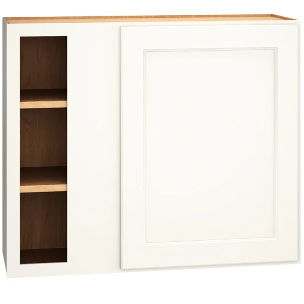Diamond Express Macaulay 36-in W x 30-in H x 12-in D White Blind Corner Wall Fully Assembled Plywood Cabinet (Recessed Panel Square Style)