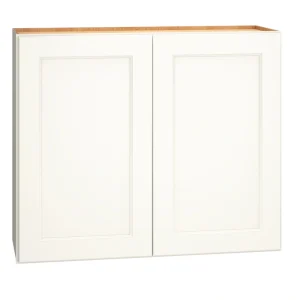 Diamond Express Macaulay 36-in W x 30-in H x 12-in D White Wall Fully Assembled Plywood Cabinet (Recessed Panel Square Door Style)