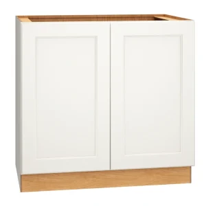 Diamond Express Macaulay 36-in W x 34.5-in H x 24-in D White Base Fully Assembled Plywood Cabinet (Recessed Panel Square Door Style)