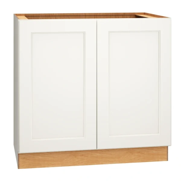 Diamond Express Macaulay 36-in W x 34.5-in H x 24-in D White Base Fully Assembled Plywood Cabinet (Recessed Panel Square Door Style)