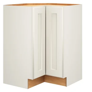 Diamond Express Macaulay 36-in W x 34.5-in H x 24-in D White L-shaped Corner Base Fully Assembled Plywood Cabinet (Recessed Panel Square Style)