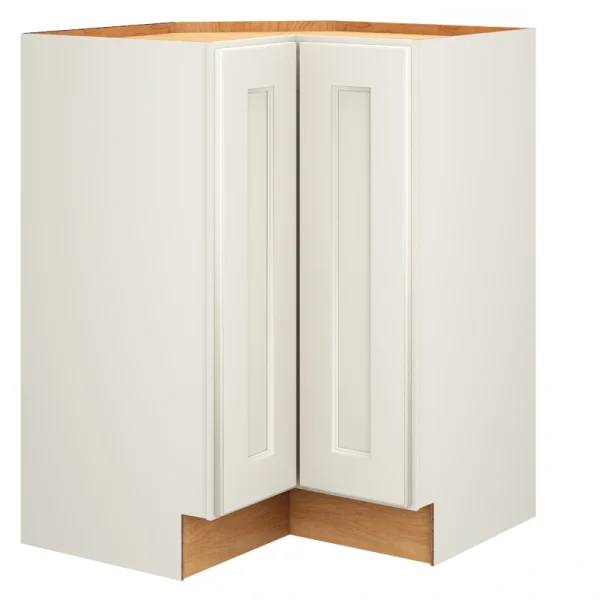 Diamond Express Macaulay 36-in W x 34.5-in H x 24-in D White L-shaped Corner Base Fully Assembled Plywood Cabinet (Recessed Panel Square Style)