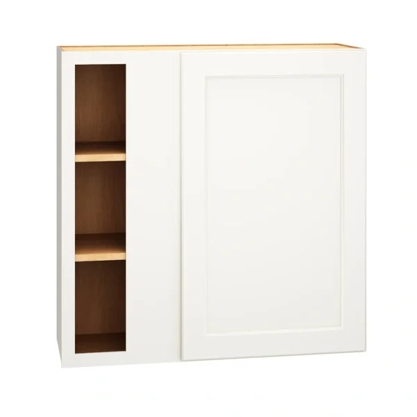 Diamond Express Macaulay 36-in W x 36-in H x 12-in D White Blind Corner Wall Fully Assembled Plywood Cabinet (Recessed Panel Square Style)